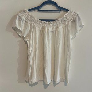 Aritzia Sheer Cotton Off-The-Shoulder Summer Top